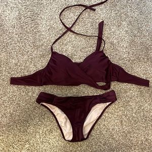Burgundy Victoria Secret bikini — like new!